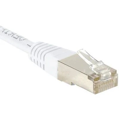 Afbeelding van Exertis Connect Patchkabel F/UTP, CAT.6, wit, 15,0 m met bijzonder smalle knikbeveiliging (CAT6, 15 m), Netwerkkabel
