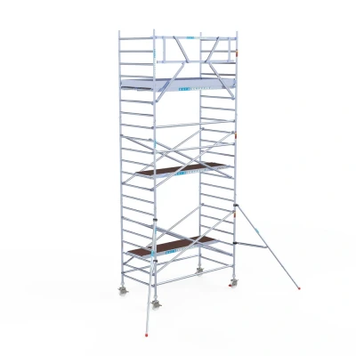 Afbeelding van Professionele rolsteiger 135x250x7.20m werkhoogte carbondeck lichtgewicht