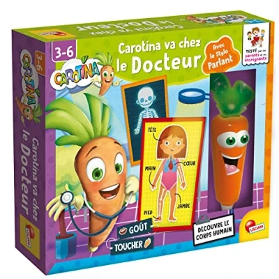 Afbeelding van Lisiciani Carotina gaat naar de dokter sprekende en lichtgevende pen educatief spel ontdek het menselijk lichaam voor kinderen van 3 tot 6 jaar