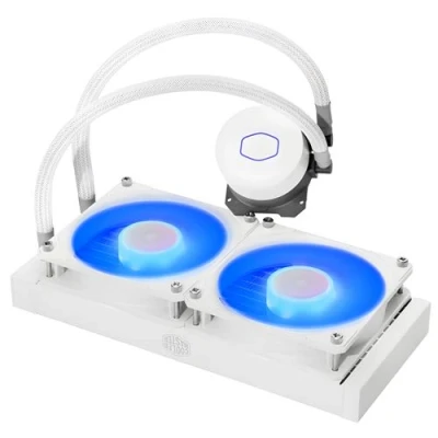 Afbeelding van Cooler Master MasterLiquid ML240L V2 RGB White Edition Moederbord Alles in één vloeistofkoeler 12 cm