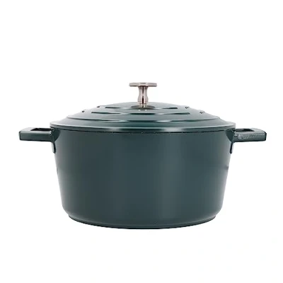 Afbeelding van MasterClass Middelgrote stoofpan met deksel, licht gegoten aluminium, inductie en oven, jagersgroen, 4 liter/24 cm