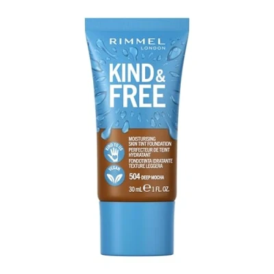 Afbeelding van 1+1 gratis: Rimmel KIND &amp; FREE Vegan Foundation 504 Deep Mocha 30 ml