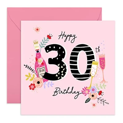 Afbeelding van Central 23 Mooie 30e verjaardagskaart voor vrouwen &quot;Happy 30th Birthday&quot; schattige haar grappige hem Wordt geleverd met stickers