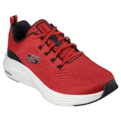 Afbeelding van Skechers D&#039;lux Walker Damessneakers, Red Mesh Synthetic Black Trim
