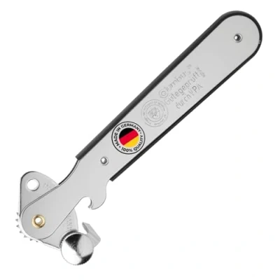 Afbeelding van Westmark Columbus blikopener, smalle blikopener met flesopener, ideaal voor het openen van blikjes en flessen, zilver, 1025227N