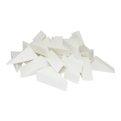 Afbeelding van Fantasia make up spons: 50 x blenderspons, driehoekige cosmeticasponsjes voor het aanbrengen van foundationpoeder, crème, vloeistof, wasbaar, sponzen met fijne poriën latex, wit