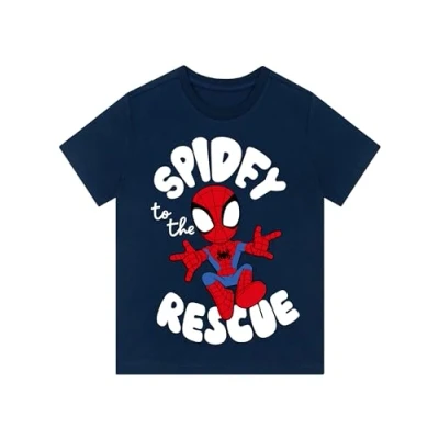 Afbeelding van Marvel Spidey en haar buitengewone vrienden T shirt korte mouw Spiderman shirt, Donkerblauw