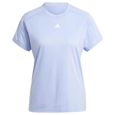 Afbeelding van adidas Train Essentials Stretch Training Tee T shirt voor heren, Blauw Spark Mel/Wit/Zwart