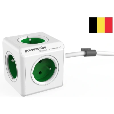Afbeelding van Allocacoc PowerCube® Extended 1.5 M / Type E (Belgium/France) Green