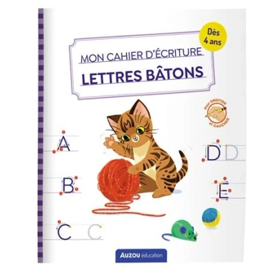 Image de Mon cahier d&#039;ecriture lettres batons les chats