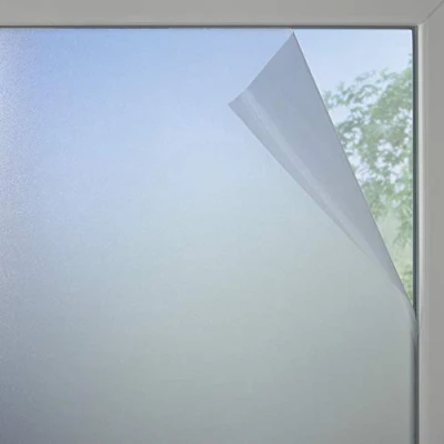 Afbeelding van GARDINIA Matglas effect raamfolie 100% PVC, bescherming tegen inkijk, doorschijnend, privacy folie, statisch hechtend zonder lijm, 45 x 150 cm, mat wit