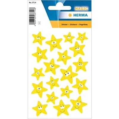 Afbeelding van HERMA 3714 Set van 19 neon stickers met smiley emoticon voor kinderen, school, basisschool, studenten, dagboek, scrapbooking, verjaardag, decoratie, doe het zelf