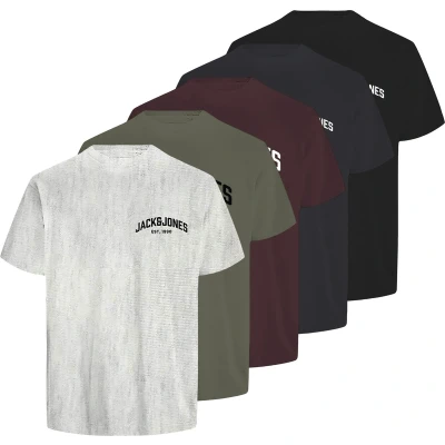 Afbeelding van JACK&amp;JONES JJJOSH TEE SS CREW NECK 5PK MP Heren T shirts