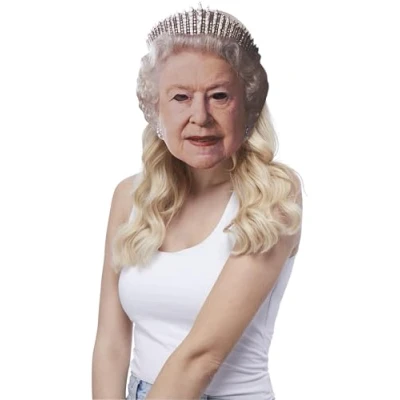 Afbeelding van Smiffys 42321 Queen masker, bedrukt, uniseks, volwassenen, meerkleurig, Eén maat