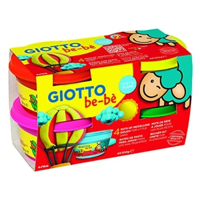 Image de Pâte à jouer GIOTTO Bébé Couleurs vives 4 x 100 gr