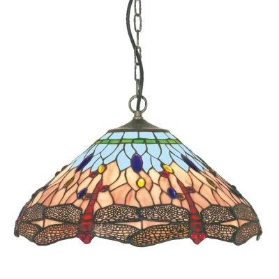 Afbeelding van Searchlight Dragonfly Hanglamp Ø 42 X 112 Cm Multicolour