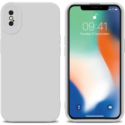 Afbeelding van Cadorabo Hoesje geschikt voor Apple iPhone XS MAX in Fluid WIT Beschermhoes gemaakt van flexibel TPU silicone Cover Case