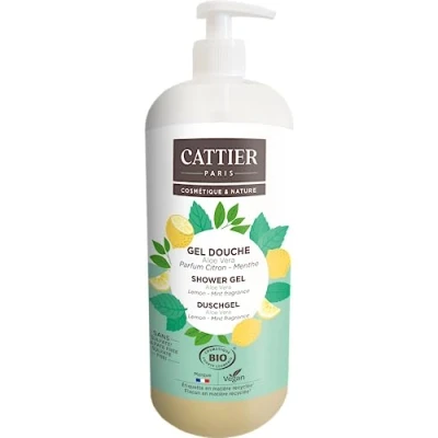 Afbeelding van Cattier Aloë Vera Citroen Mint Douchegel Biologisch 1 L