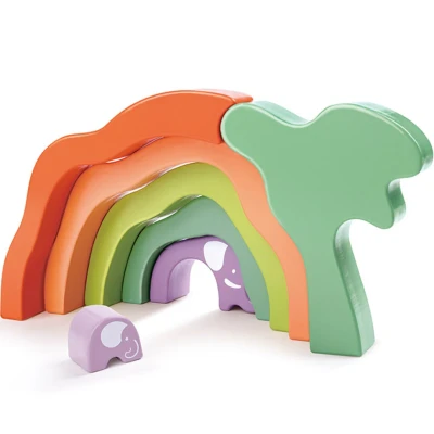 Afbeelding van Hape stapelvormen safari olifant