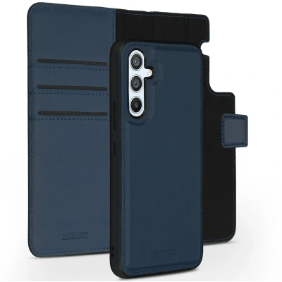 Afbeelding van Accezz Hoesje Geschikt voor Samsung Galaxy A54 (5G) Met Pasjeshouder Premium Leather 2 in 1 Wallet Bookcase Donkerblauw