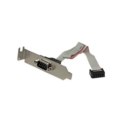 Image de StarTech.com 9 Pin Serial Male to 10 Motherboard Header LP Slot Plate panneau série 23 cm