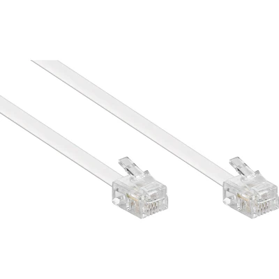 Afbeelding van RJ11 telefoonkabel / wit 5 meter