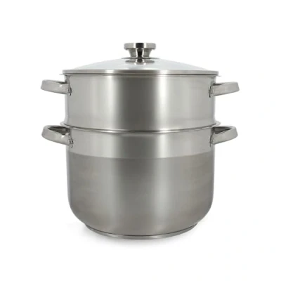 Afbeelding van MENASTYL Couscous pan 10L roestvrij staal Glazen deksel 4615450