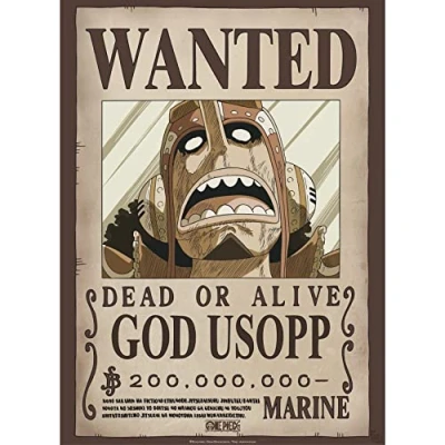 Afbeelding van Poster One Piece Wanted God Usopp 38x52cm