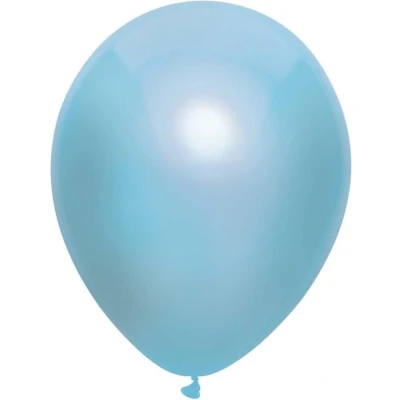 Afbeelding van Licht blauwe ballonnen metallic 30cm 100 stuks