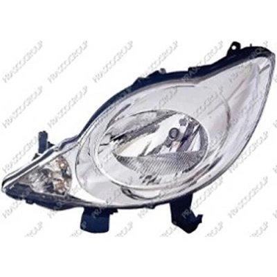 Afbeelding van PRASCO PG2014906 Koplampen Links H4 Transparent voor rechtsrijdend verkeer Met elektromotor regelmotor LWR PEUGEOT: 107 Hatchback