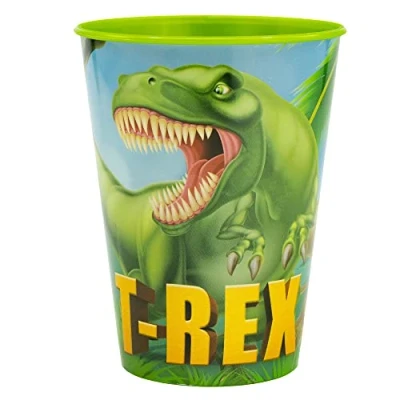 Afbeelding van Stor 260 ml herbruikbare plastic kinderbeker dinosaurus