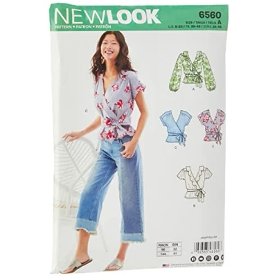 Afbeelding van New Look Patron 6560 hartdeksel voor dames, papier, van 36 tot 48
