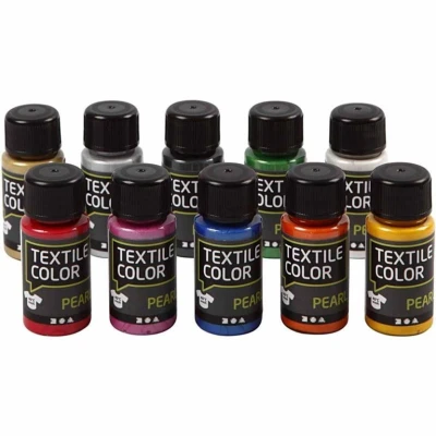 Afbeelding van Textile Color, Parelmoer, Diverse Kleuren, 50 ml, 10 Fles