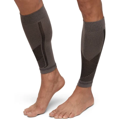 Afbeelding van DANISH ENDURANCE Kuitcompressiemouwen 21 26 mmhg, prestaties en herstel sport, heren dames, Grijs/Zwart