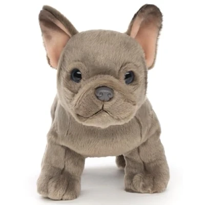 Afbeelding van Uni Toys Bouledogue français (Gris) sans Laisse 26 cm (Longueur) Chien en Peluche Doudou