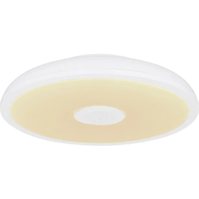 Afbeelding van Globo plafonniere Raffy wit kunststof 28 cm ingebouwde LED module 41366W