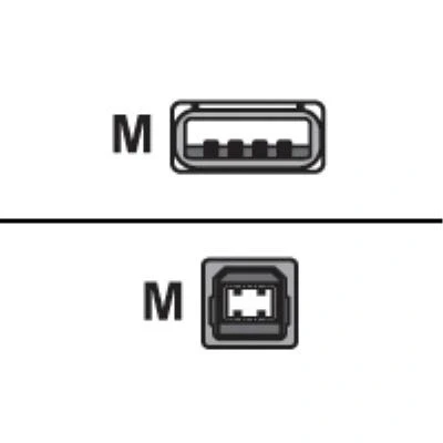 Image de Sharkoon Câble Usb À 4 Broches, Type A (M) B 0.5 M ( / 2.0 ) Gris
