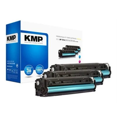 Image de KMP MULTIPACK H T171CMY Pack de 3 jaune, cyan, magenta compatible cartouche toner pour HP Color LaserJet CM2320fxi, CM2320n, CM2320nf, CP2025, CP2025dn, CP2025n, CP2025x