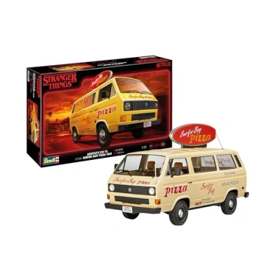 Afbeelding van 1:25 Revell 07725 Stranger Things Surfer Boy Argyle&#039;s VW T3 Pizza Bus Plastic Modelbouwpakket