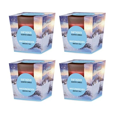 Afbeelding van pajoma Set van 4 geurkaarsen mat glas, x 124 g, brandduur 25 uur, in elegante geschenkverpakking