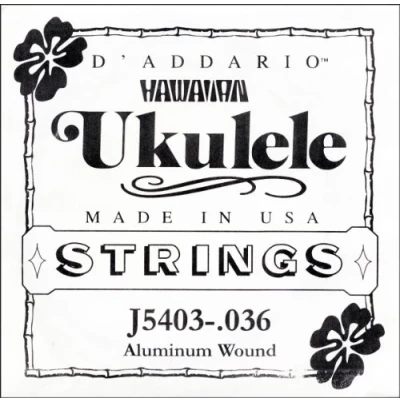 Image de D&#039;Addario J5403, filet aluminium, .036 corde au détail 3e ukulélé ténor