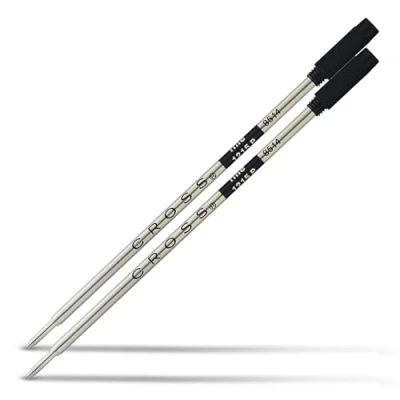 Afbeelding van Cross Set van 2 originele balpenvullingen 8514 2, fijne punt, geschikt voor de meeste balpennen, zwart