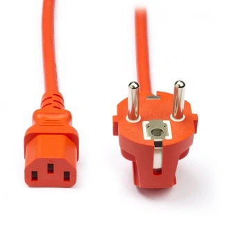 Afbeelding van C13 kabel ProCable 1.8 meter (Haaks, Oranje)