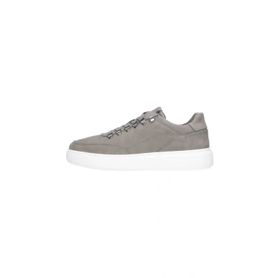 Afbeelding van Manfield Sneakers laag, Heren, Maat: 45, Grau Nubukleer