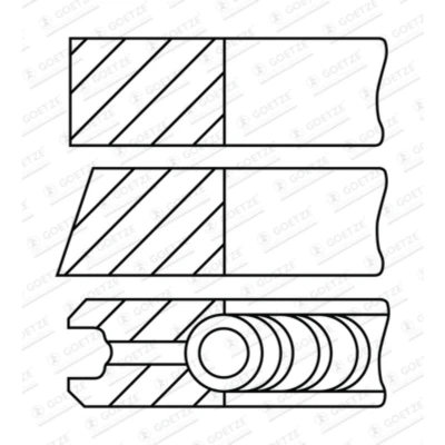 Afbeelding van GOETZE ENGINE 08 432000 00 Zuigerveer 91,1 HYUNDAI: H 1 Van