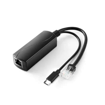Afbeelding van Revotech Type C Actieve PoE splitter, 48 V naar USB 5 V/2,4 A uitgang, 10/100 Mbps Voldoet aan IEEE802.3af/at, adapter voor C/Pi 4B/4B+ apparaat (TYPEC0502)