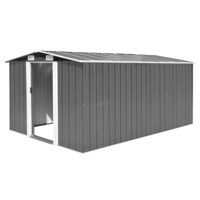Afbeelding van Tuinschuur 257x392x181 cm metaal antracietkleurig