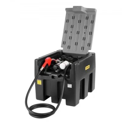 Image de VEVOR Réservoir Diesel Portable, 220 L, Cuve de Ravitaillement 40 L/min avec Pompe Transfert Électrique 12 V, Tuyau 4 m, Buse Automatique, Transport Facile, pour Véhicules, Noir