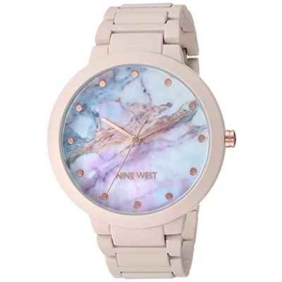 Afbeelding van Nine West Rubberen polshorloge voor dames, Roze, japans