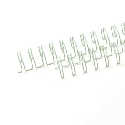 Afbeelding van Craftelier Set van 2 dubbele ringspiralen voor het binden albums, notitieboeken, agenda&#039;s of kalenders Ideaal scrapbooking projecten en knutselen Ø 1,58 cm (5/8 inch) mintkleur